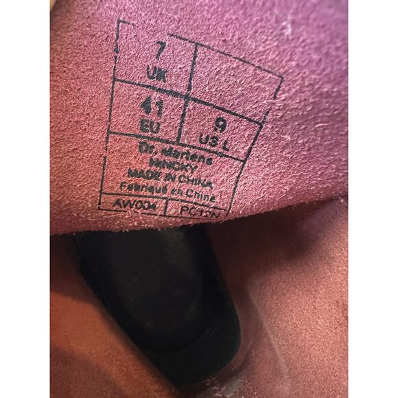 Dr Doc Martens Hincky Smiley Wink Face Acid Pink Combat Boots Lace Up Women's 9 - Picture 12 of 16